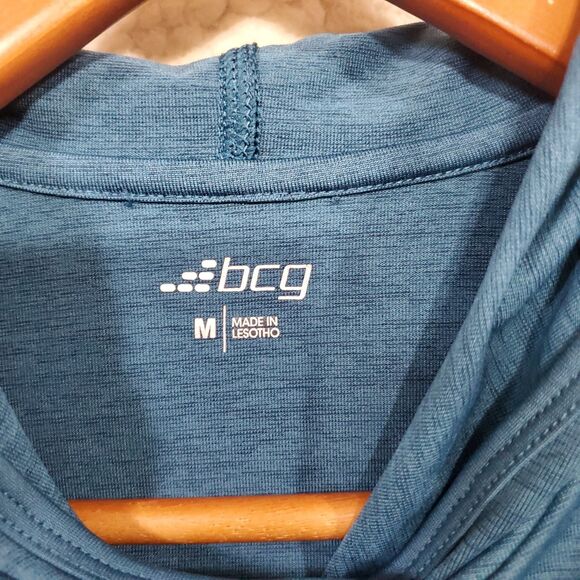 bcg Women's Blue Lightweight Performance Hoodie-Size Med-Pullover w/ Thumb Holes - Picture 3 of 7